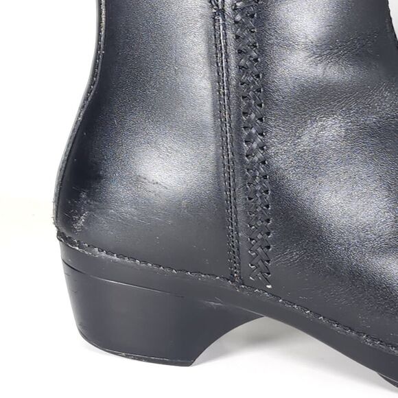 Dansko Women's Scout US8-8,5 EU39 Black Leather Braid Detail Ankle Clog Boots - Picture 15 of 16